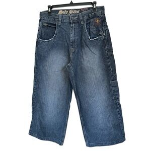 SOLO Jeans Men’s 32/31 ALTERED Seam, Long Cholo Shorts Vintage, Y2K, 5 Pockets